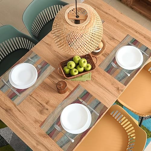 Miniatura 7 de Juego de 6 manteles individuales, diseño de travertino del suroeste de Arizona, arenisca, antideslizantes, resistentes al calor, manteles