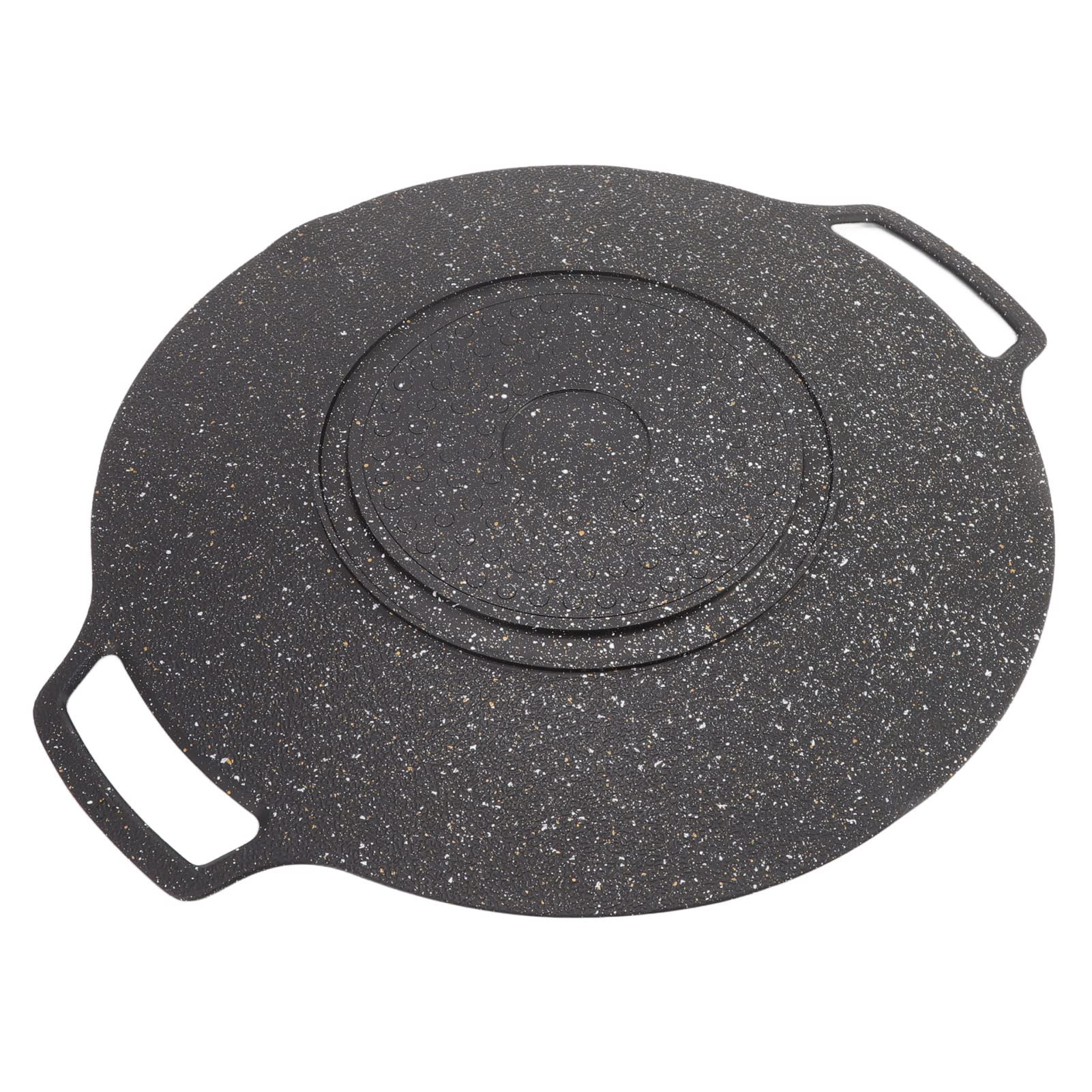 Griglia per barbecue Bordstract per fornello a gas, piano cottura elettrico, grigliate per interni o esterni, piastra per barbecue rotonda coreana, padella con rivestimento antiaderente(燃气款30cm)