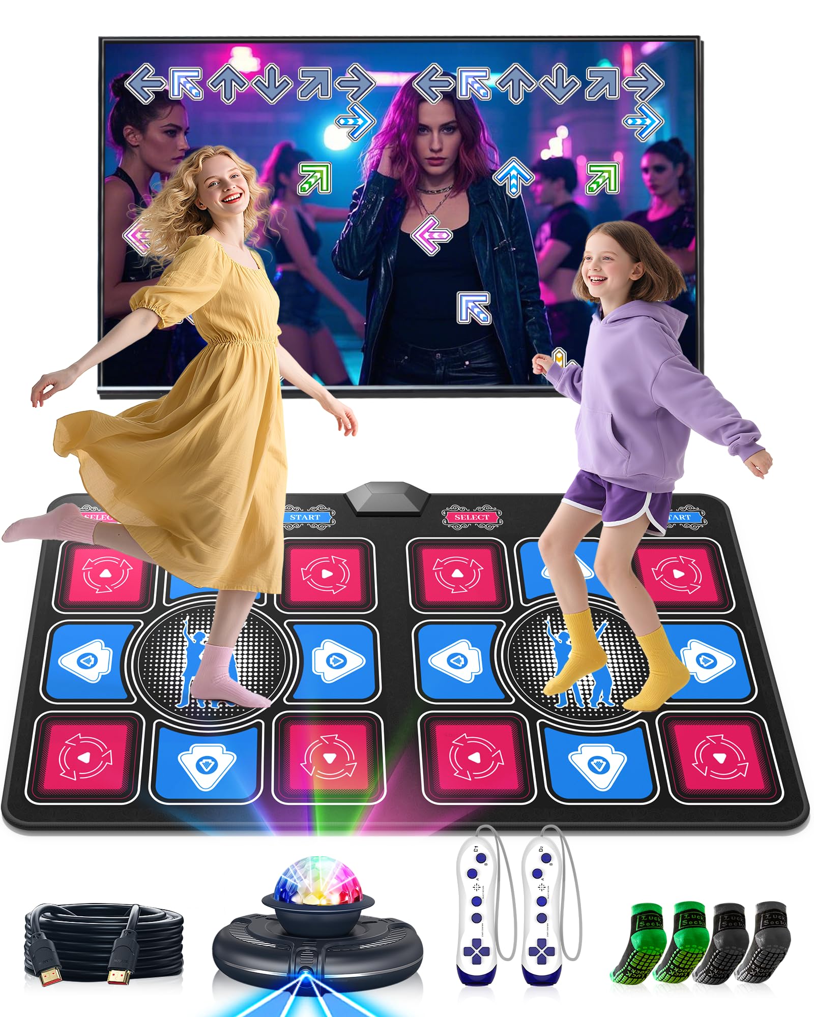 Amazon.com: ULOVINGST Dance Mat for Kids and Adults: 2-Player