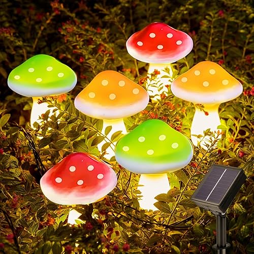 Joycome Décorations solaires de jardin à 6 LED en forme