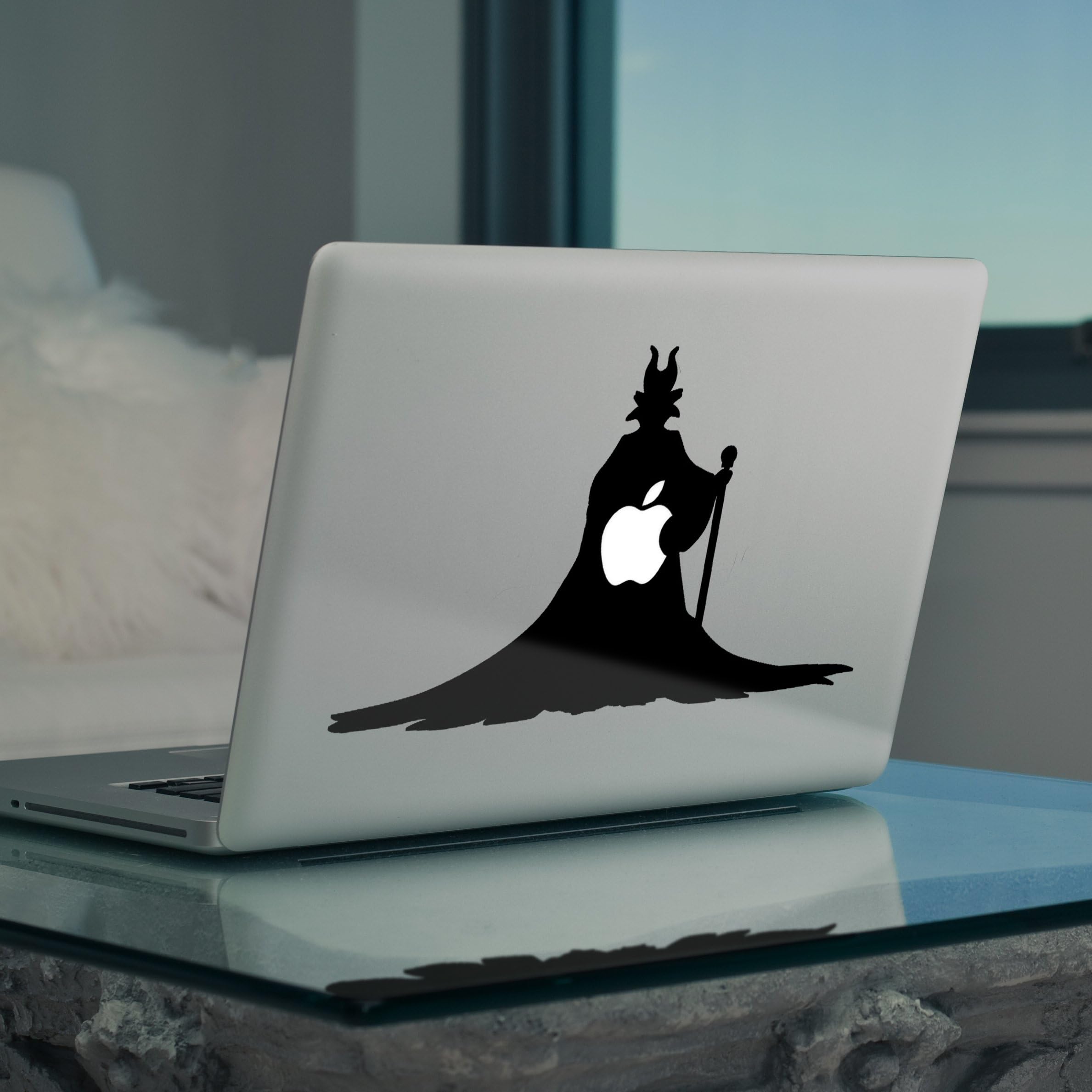 Maleficent with Apple Vinyl Decal Sticker for Apple Macbook Air 13" Apple Macbook Pro 13" 15" 17"