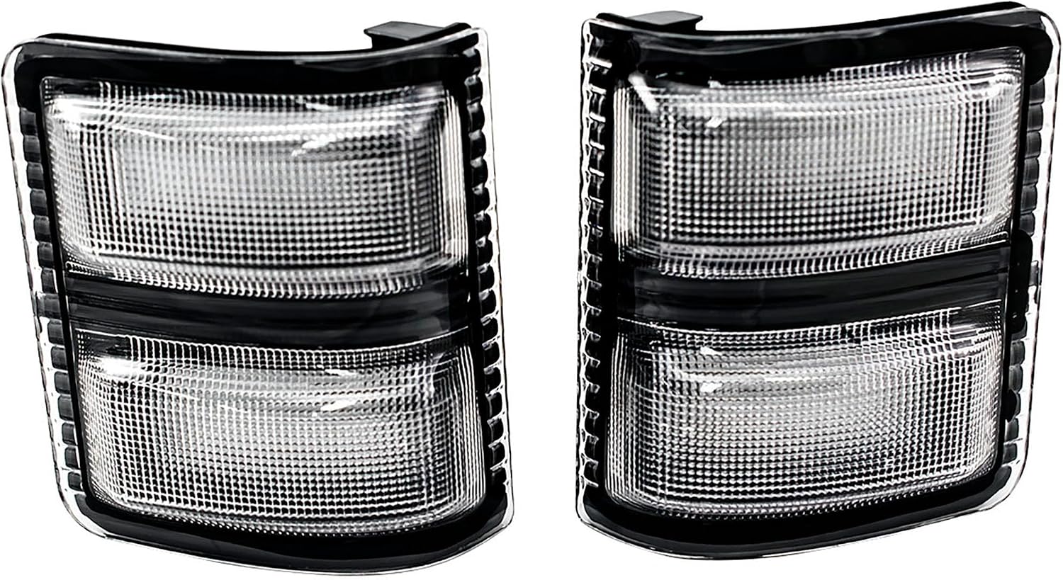 VMS RACING 08-16 Clear Side Mirror with Amber LED Lights Assembly Lenses 2Pc Piece Set Kit SML 264140CL Compatible with Ford Superduty Excursion F250 F350 F450 F550 F650 08-16 2008-2016