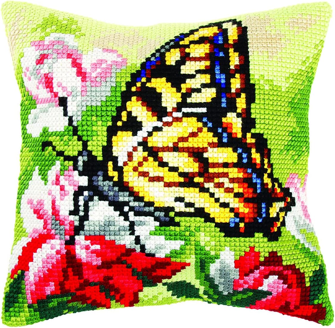 Orchidea Cushion Cross Stitch Kit, Butterfly, 40 x 40cm