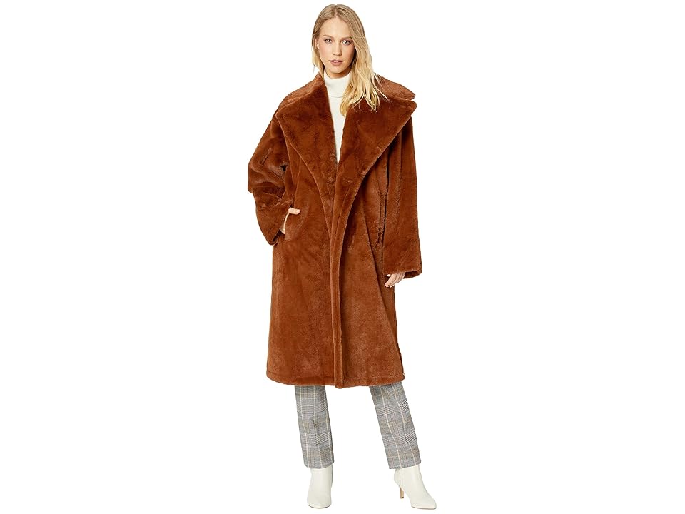 

Avec Les Filles Oversized Faux Fur Coat Bonded to Menswear (Mink) Women's Coat