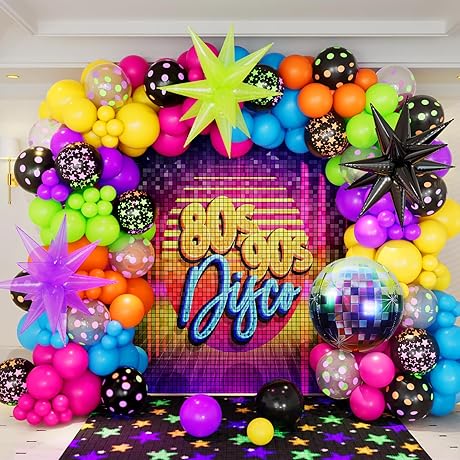 DBKL Glow Party Balloon Arch Kit: The Ultimate 80s/90s Party Essential