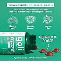 Vista 4 de Goli Pre Pro - Gomitas postbióticas - La primera fórmula 3 en 1 del mundo con probióticos DE111, prebióticos XOS, postbióticos MCC1849, veganas, sin