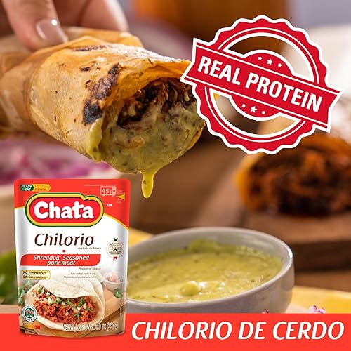 Miniatura 11 de Chata Paquete variado, carnes ralladas mexicanas con carne de cerdo, pollo, pavo y cerdo, 8.8 onzas (paquete de 6)