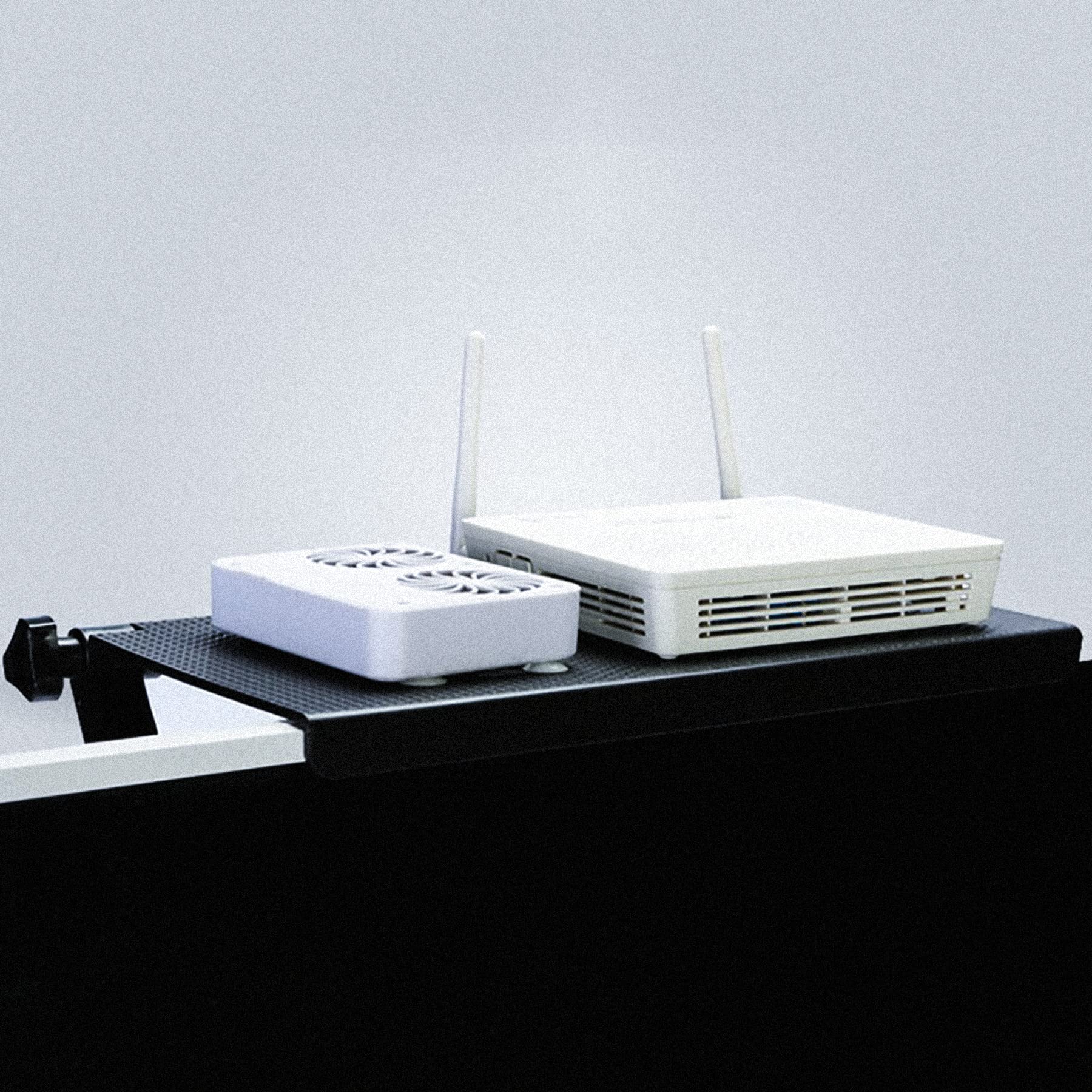 Mensola TV Da Parete 35x16.5cm - Scaffale Sopra Televisione, Porta Oggetti Fino A 2kg, Nero - Foto 5