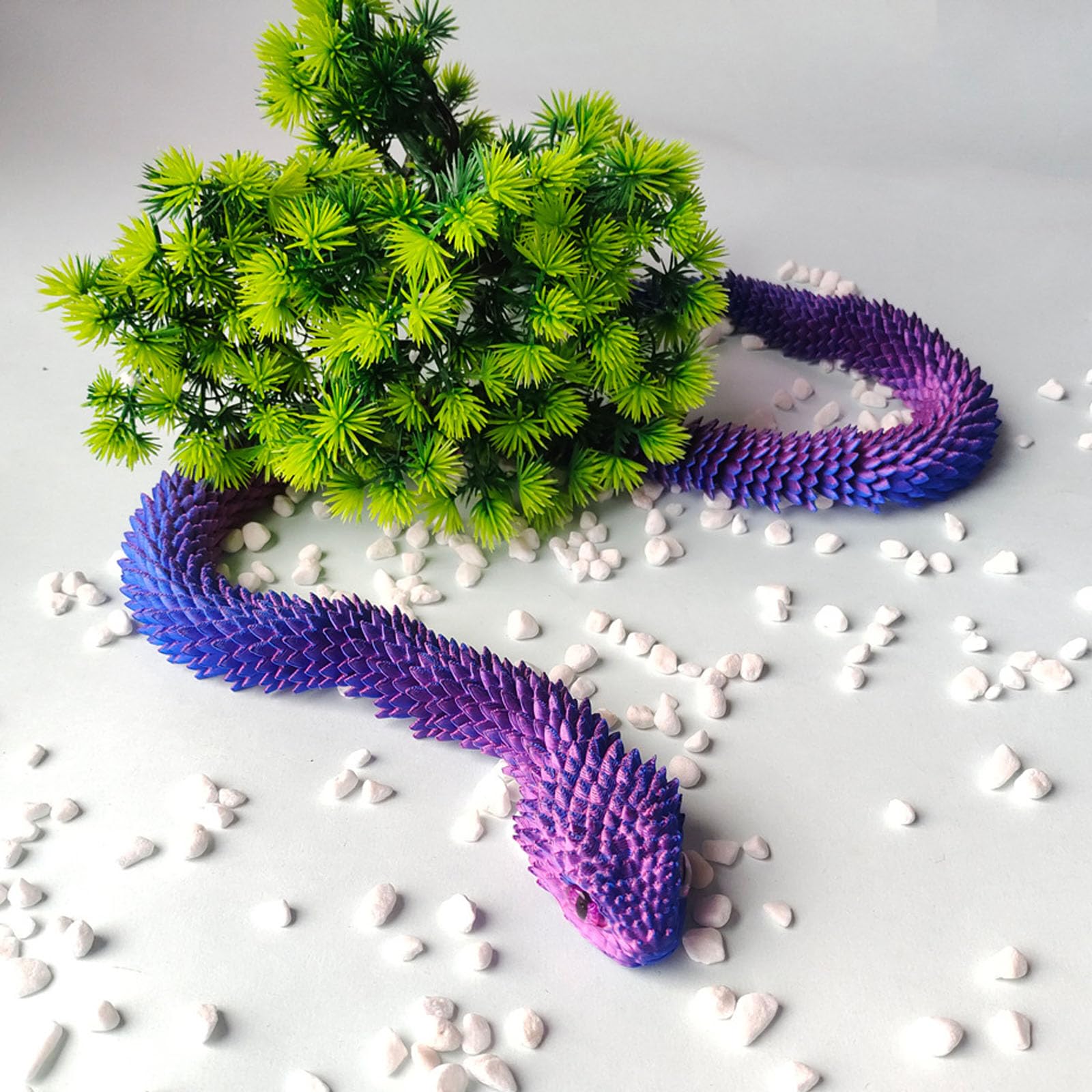 Serpiente Articulada Impresa En 3D – Figurita Flexible De Resina, Decoración De Escritorio Y Juguete Sensorial