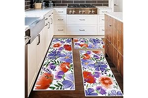 Ileading Floral Kitchen Rug Set Adds a Touch of Spring to Your Decor