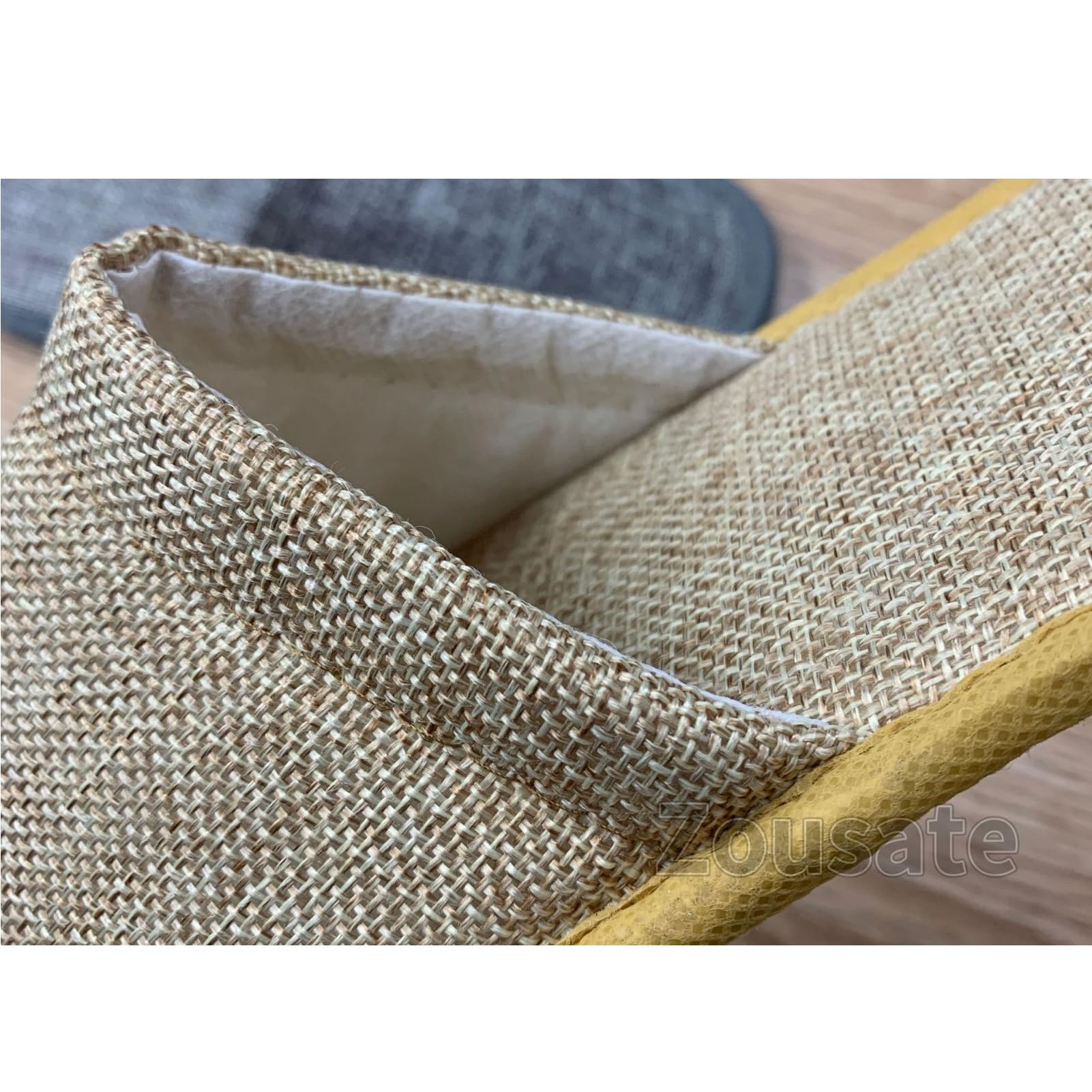 Tissting Pantoufles Jetables pour Hôtel, Chaussons Invités Antidérapantes Confortables en Lin 30 Paires Unisexes pour Mariages, Voyages et Séminaires