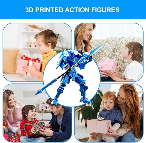 Action Figure Model, Shield of Justice Lucky Doll Warrior 13 Multi-joint Action Figure Toy,Multi Jointed Movable Robot | Full Body Mechanical Toy, 13cm/5.12inch -Jointed Robot Unique Collectibles