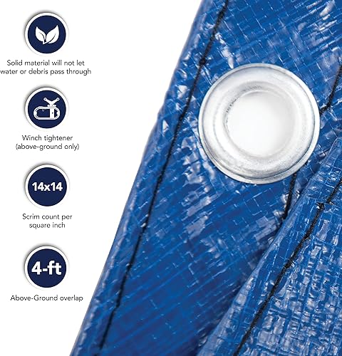 Miniatura 4 de Blue Wave Cubierta de invierno para piscina redonda sobre el suelo dorada de 15 años y 21 pies