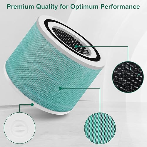 Miniatura 5 de Paquete de 4 núcleos 300Core P350 compatibles con LEVOIT Core P350Core 300 y Core 300S, carbón activado de alta eficiencia con filtro verdadero de