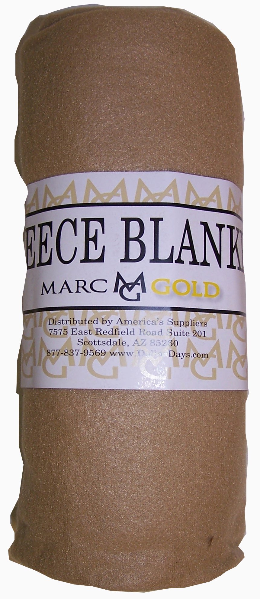 Marc Gold 50 x 60 Tan Fleece Blanket