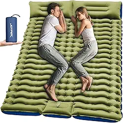 JOYFOX Colchão Inflável para Camping Joyfox 2 Pessoas com Almofada Integrada - Super Resistente, Compacto e Ultraligeiro - 203x136x10 cm