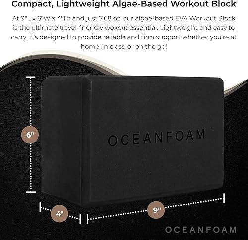 Miniatura 5 de Oceanfoam Bloque de entrenamiento  Bloque de ejercicio de espuma de alta densidad, ligero, antideslizante para estabilidad y apoyo en pilates, yoga,