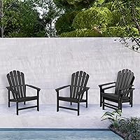 Vista 16 de Sillas Adirondack apilables, juego de 2, silla de fuego resistente al clima para césped, porche, terraza, ahorro de espacio, HDPE para exterior