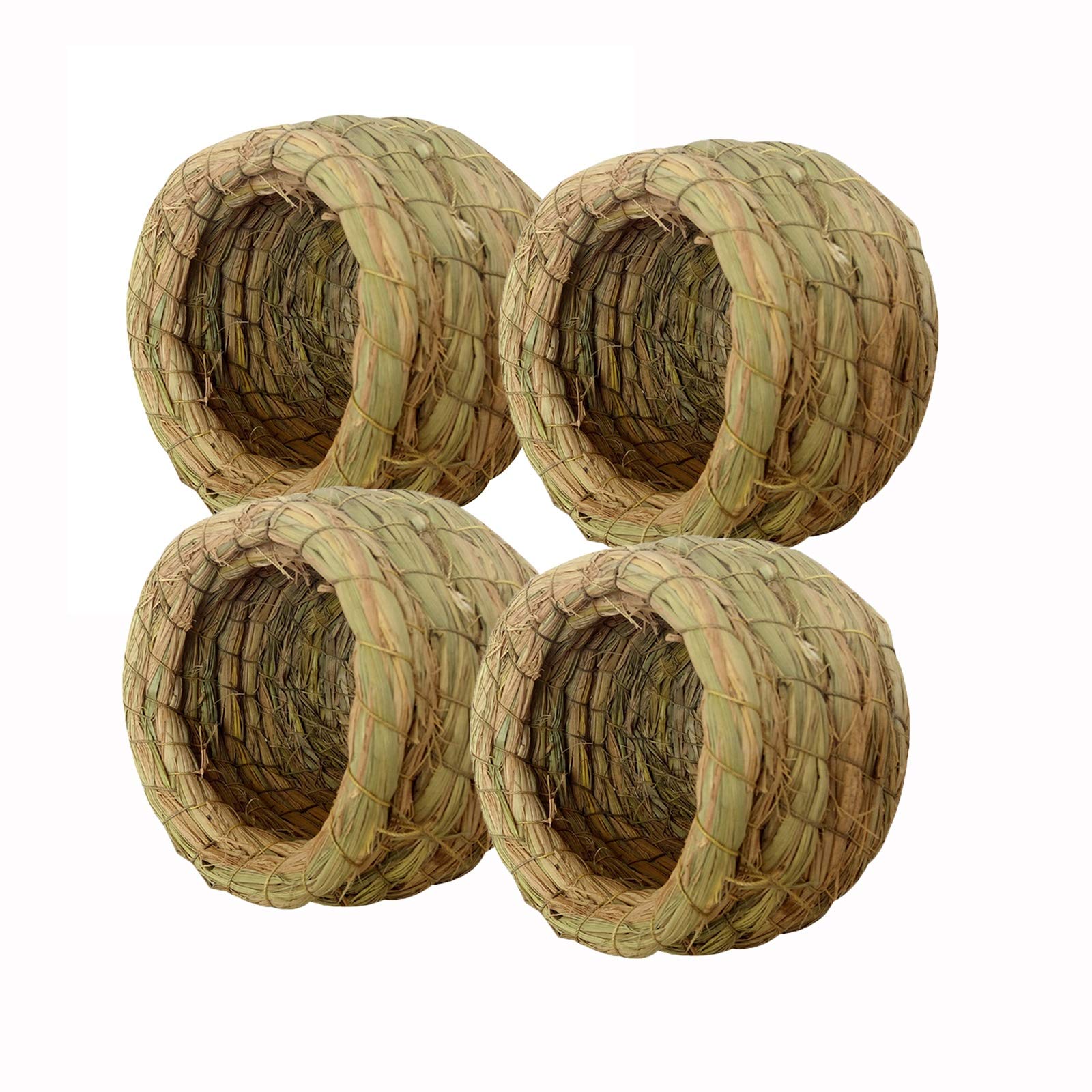 Casa para pájaros Nido de pájaros de Algas Marinas, casa para pájaros en Reposo para Mascotas, Cueva de cría, 4 Piezas (tamaño: 12-14 cm)