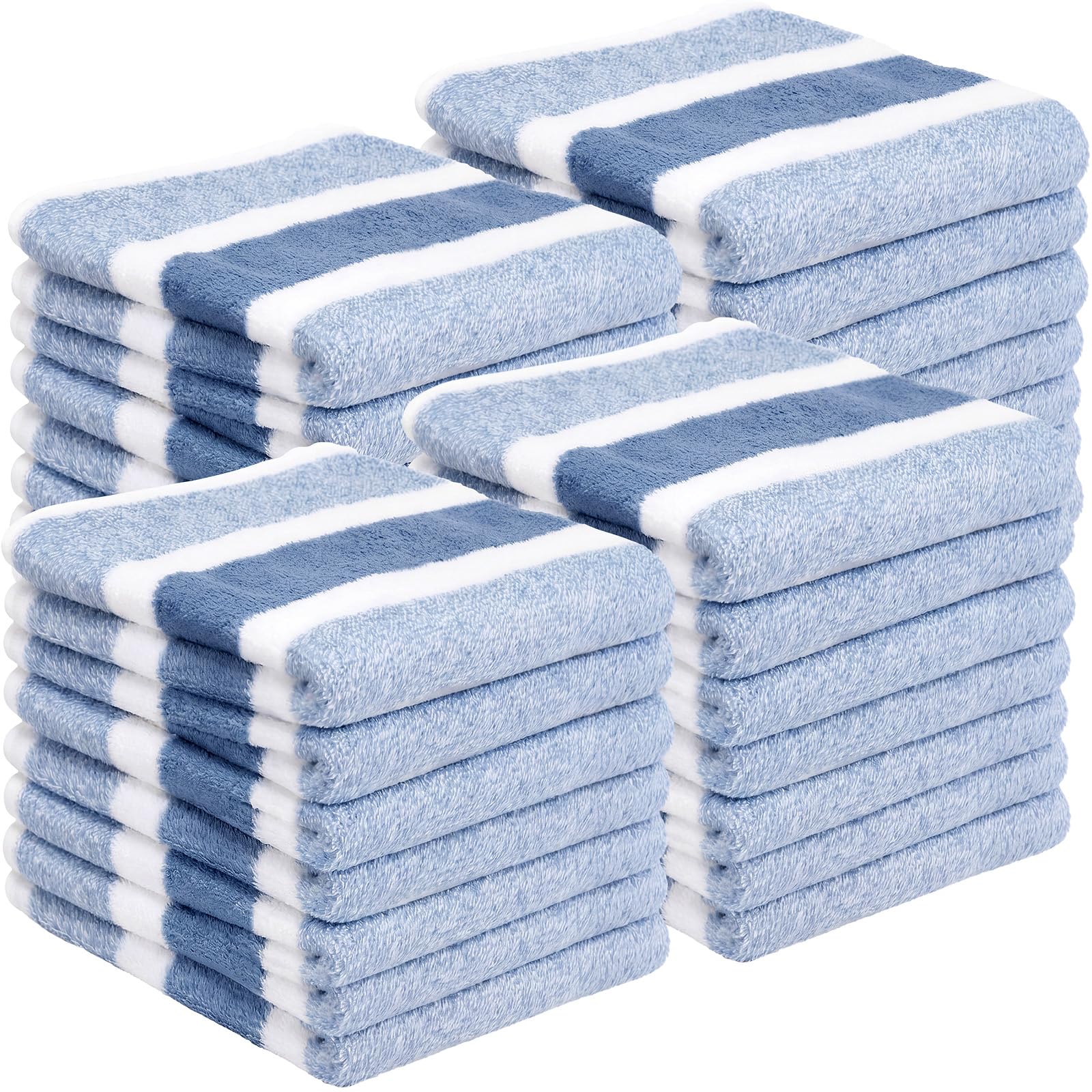 Shimeyao 40 Pack 14 x 29 Inch Bleach Salon Towels Bulk, Blue Stripe