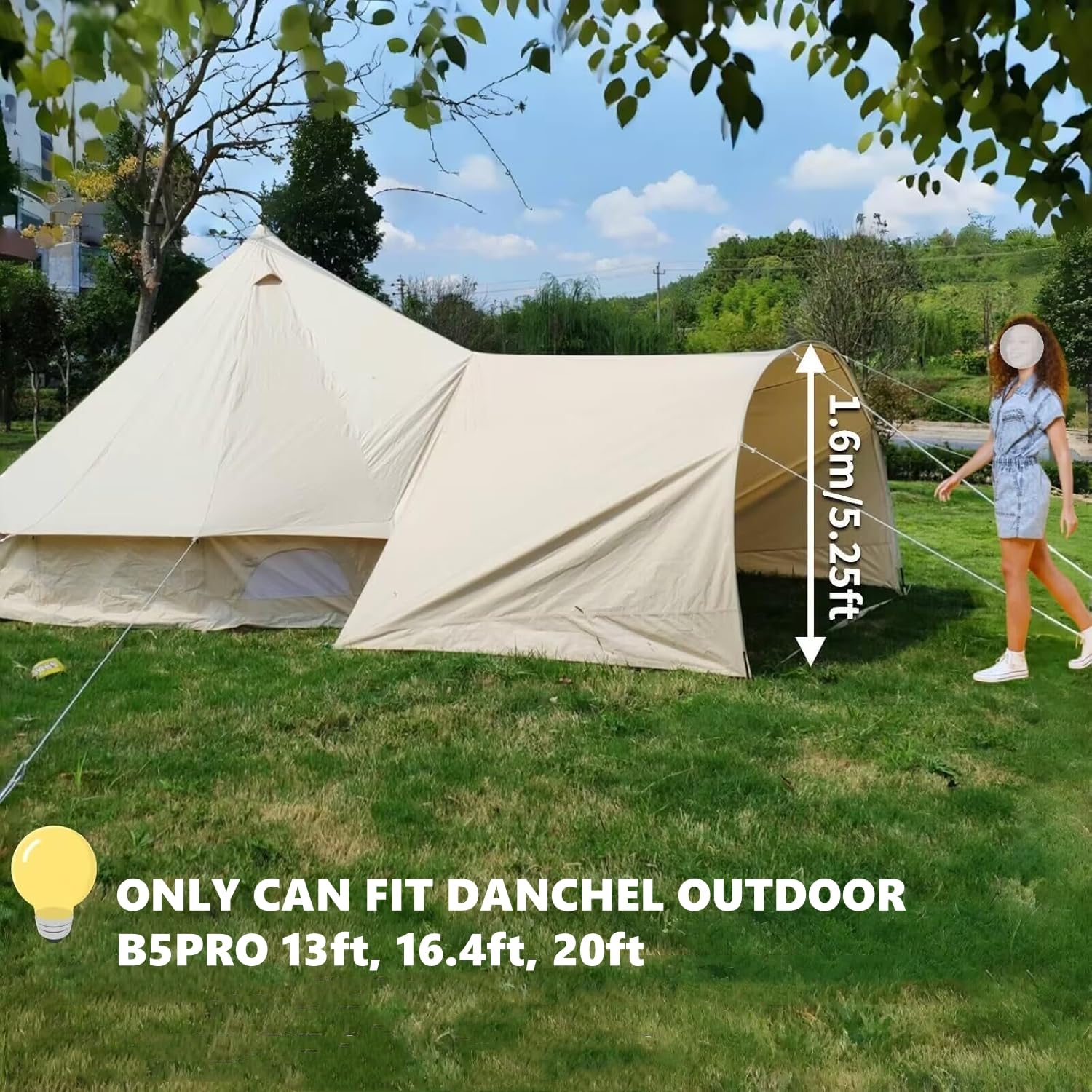 Amazon.com: DANCHEL OUTDOOR Bell Tent Porch Awning