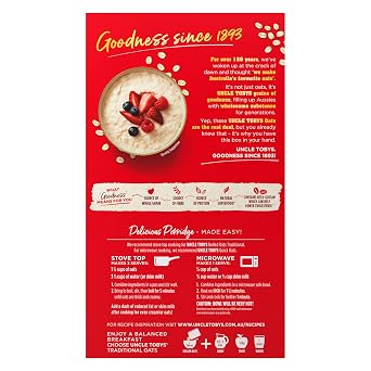 Uncle Tobys Traditional Oats 500g.
