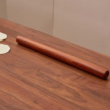 Wood Rolling Pins for Baking- Fulimax 16 Classic Wooden Rolling Pin for Dough, Rodillo Para Masa for Fondant Pizza Pie Crust Cookie Pastry Pasta, Baking Essentials, Rosewood