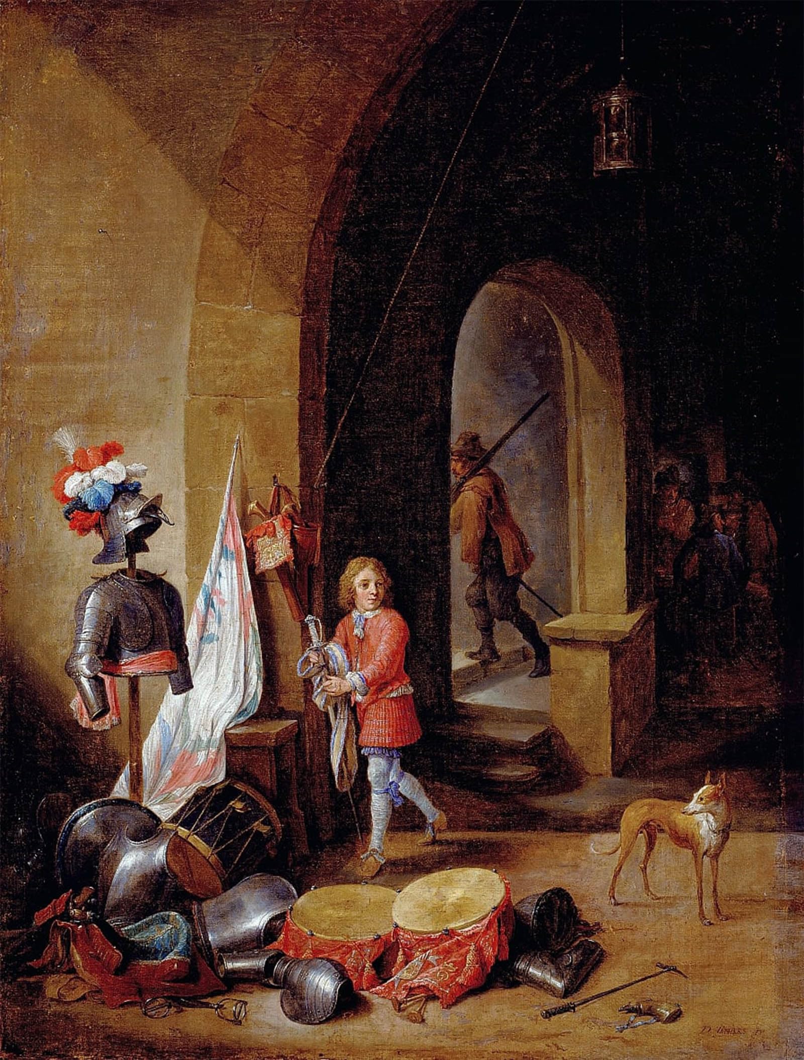 ARTXLXXBN Famous Painting Canvas Artwork Graffiti Print a Guard Room by David Teniers the Younger Portrait Canvas Image for Home Decor 60x90cm
