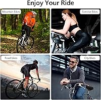 Vista 3 de Cojín de asiento de bicicleta acolchado de gel extra suave y cómodo para hombres y mujeres, cómodo, con pelotón estacionario, ejercicio, bicicletas