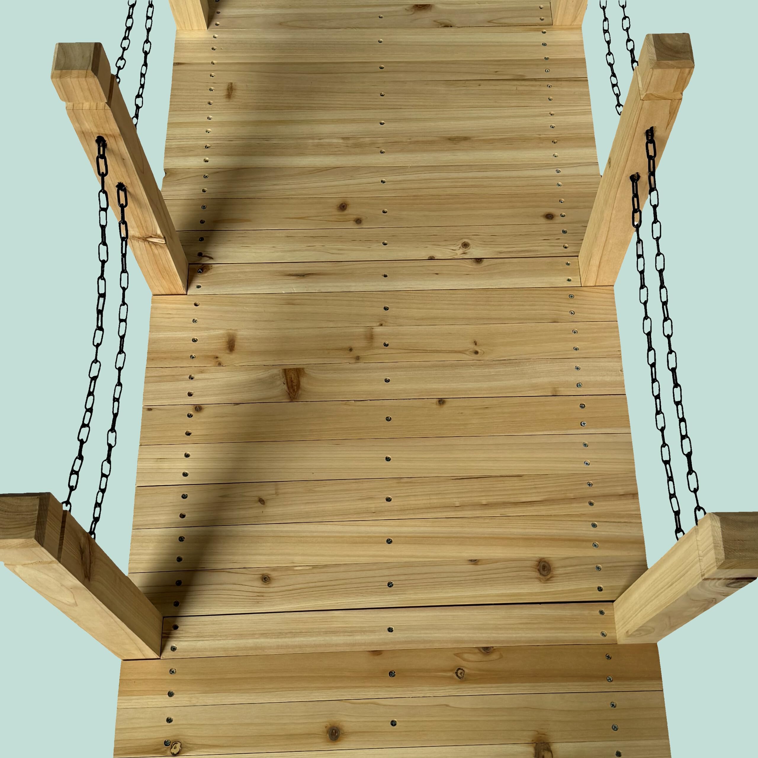 Pont de Jardin Relaxdays, poteaux et chaînes, Sapin, pour Bassin, H x l x P : 55 x 150 x 67 cm, Choix de Couleurs