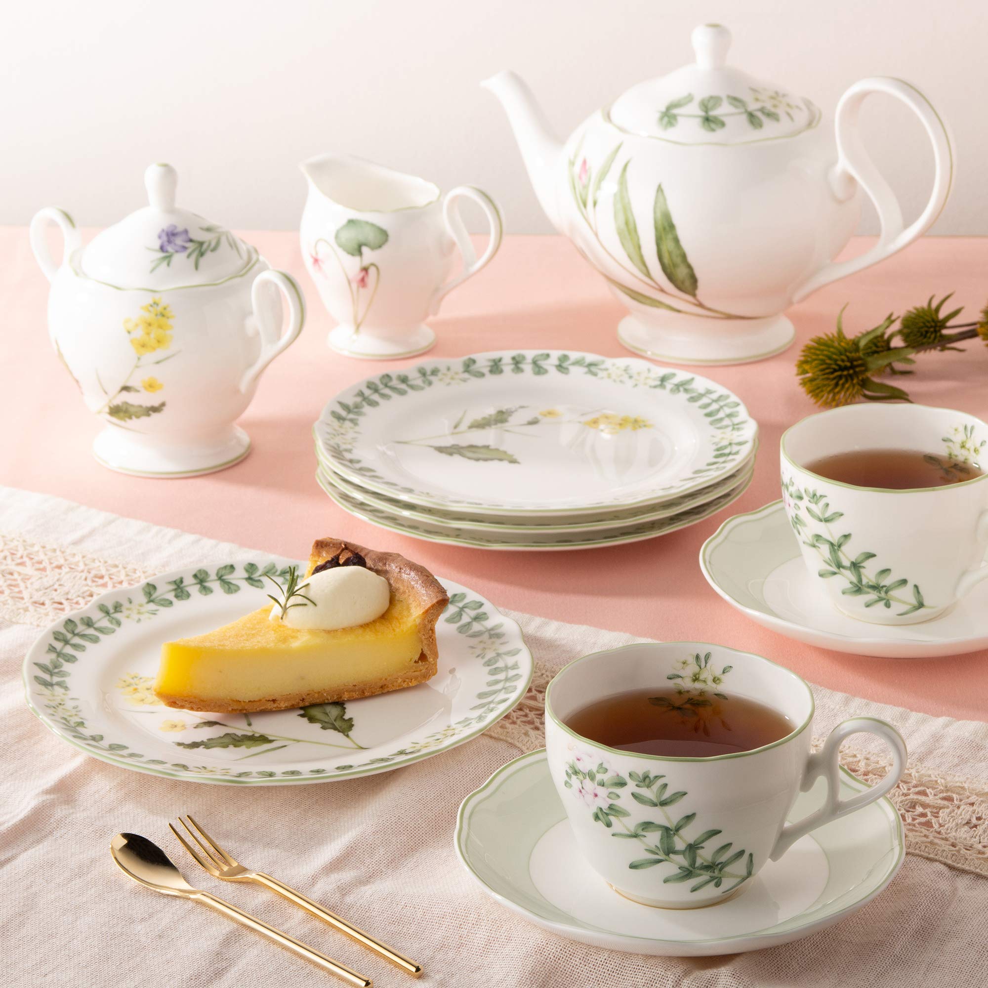 Noritake 97815_4/4942 Plate Set, 7.5 inches (19 cm), English Herbs