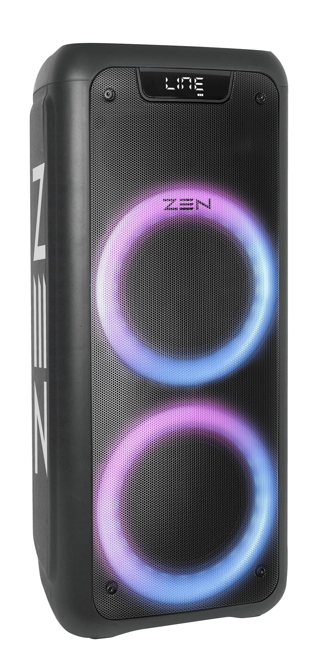 Altavoz portátil Bluetooth Zen Phoenix de 250W, 7H de batería, Luces LED RGB. Altavoz Grande con TWS, Aux in, USB, Entrada de micrófono, y micrófono inalámbrico, con Radio FM
