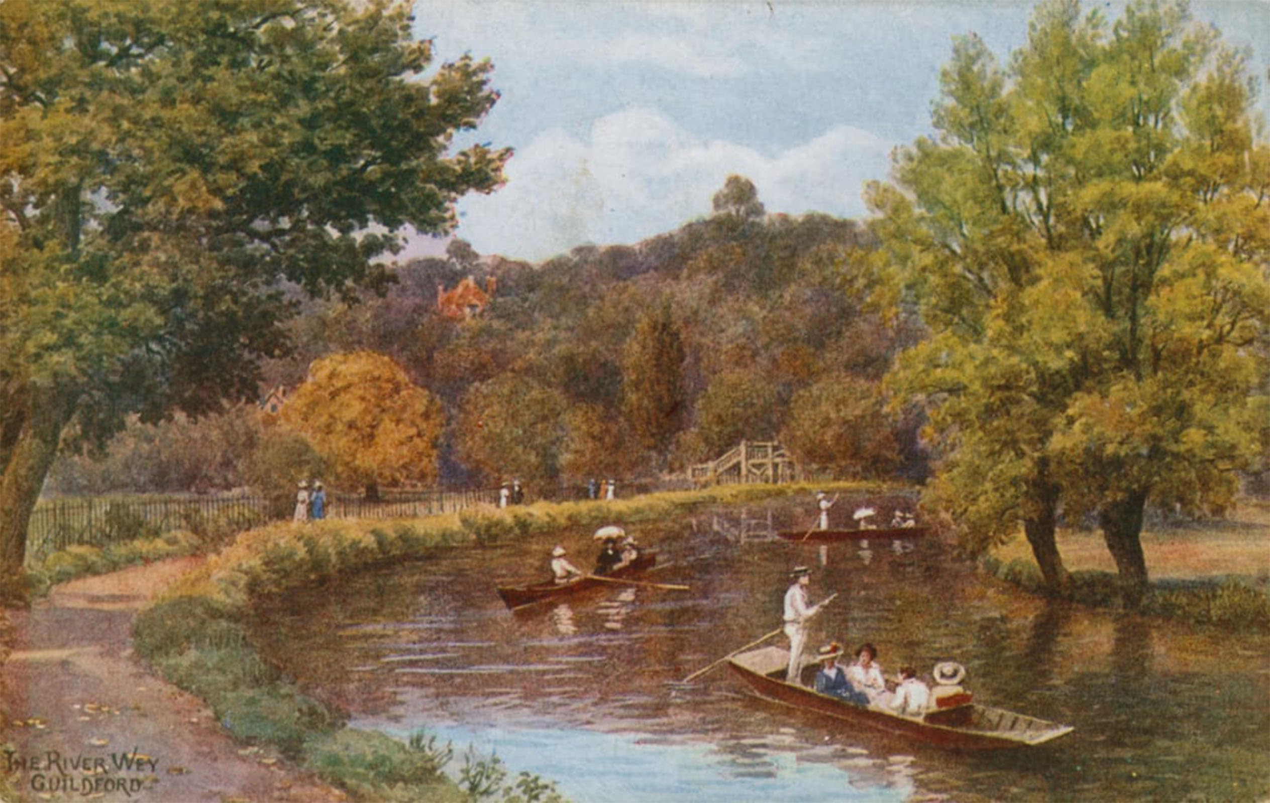 POSTERIIk Famous Print Pop Art Wall Art Graffiti the River Wey Guildford by Alfred Robert Quinton Art Prints for Home Decor 60x90cm