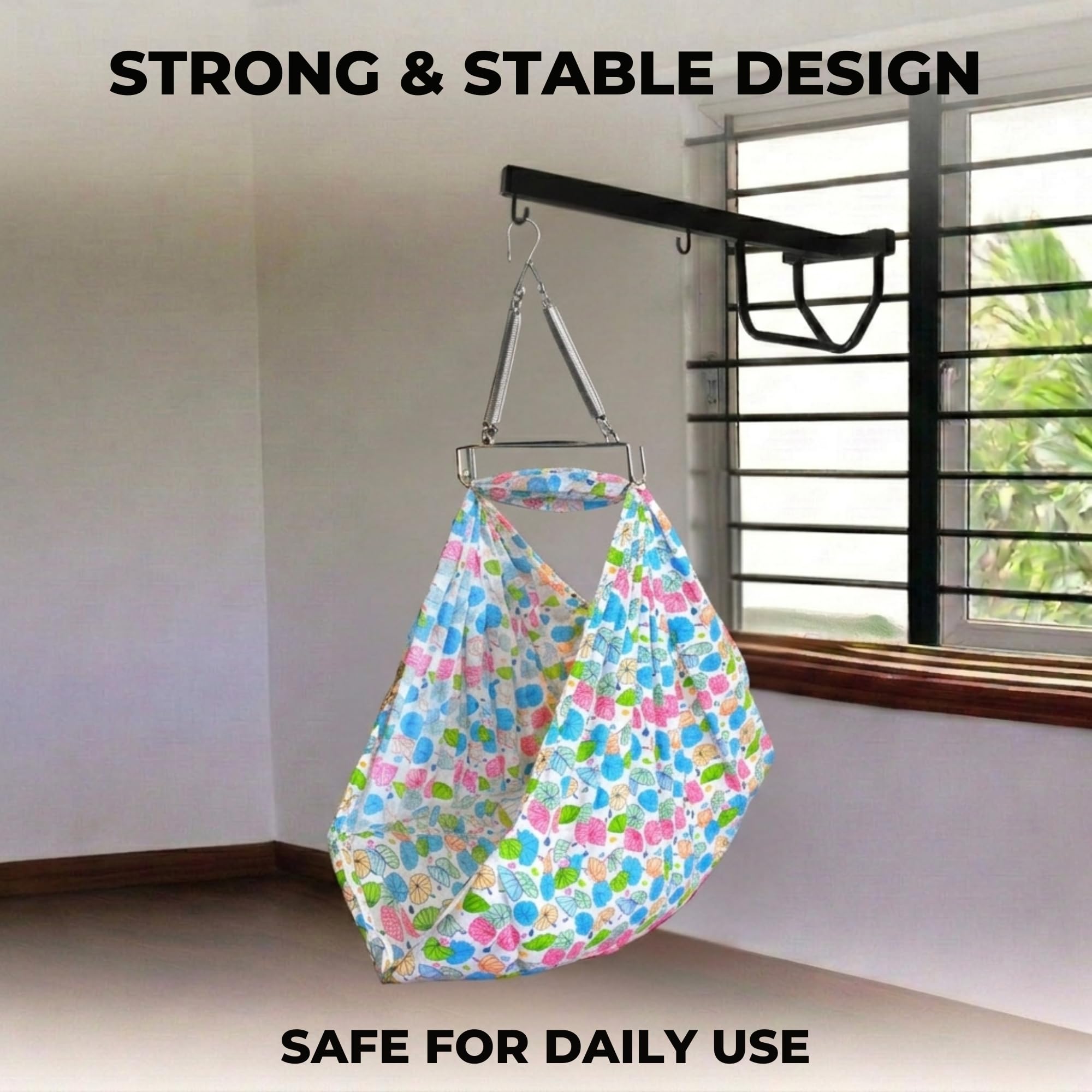 VParents Window Baby Cradle cot Metal Hanger, Black