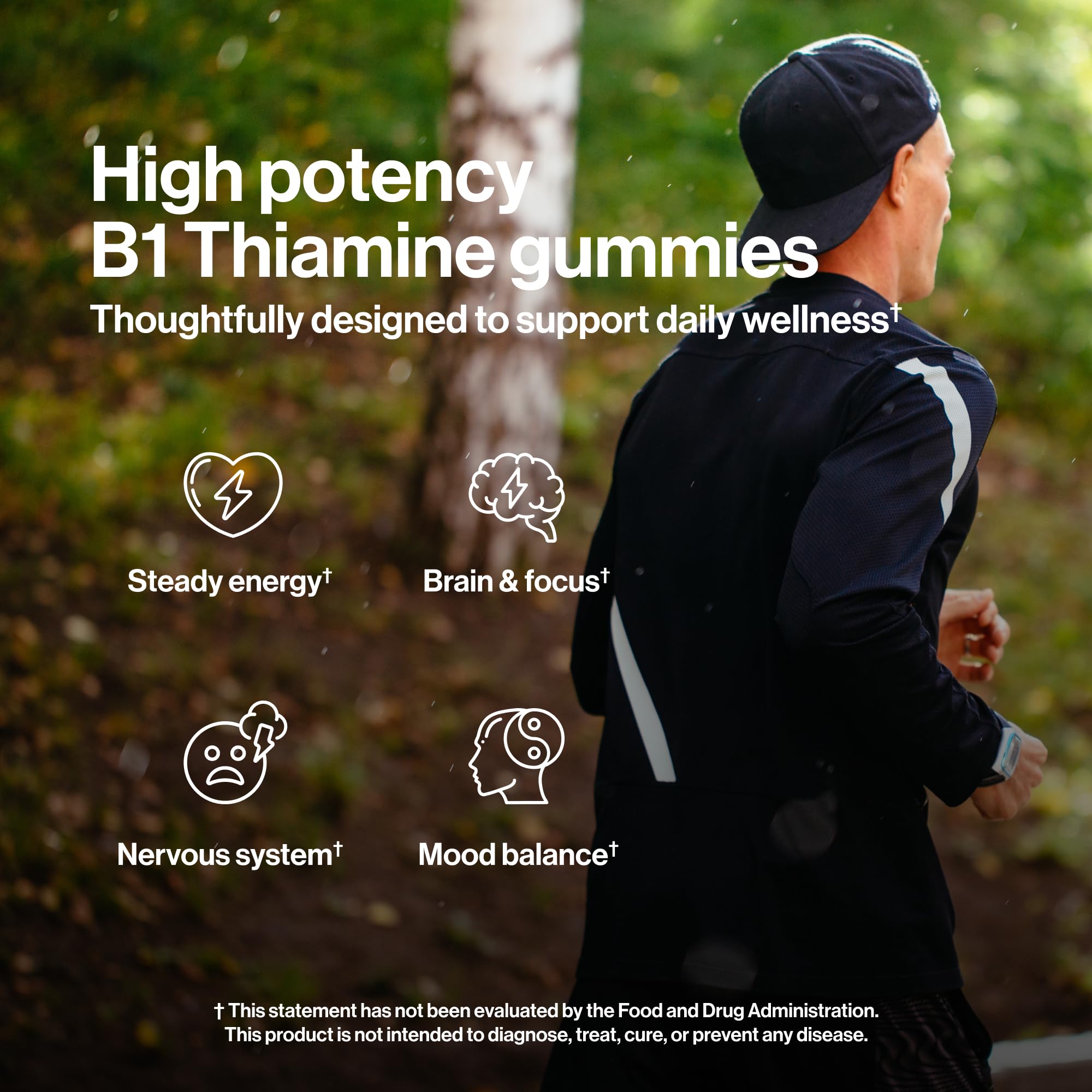 kindnature Vitamin B1 Gummies 500mg – High Potency Thiamine Supplement for Energy, Focus & Nervous System – Vegan Chewable B1 Vitamins for Adults & Kids – Natural Strawberry Flavor – 60 Ct — Amazon image 3