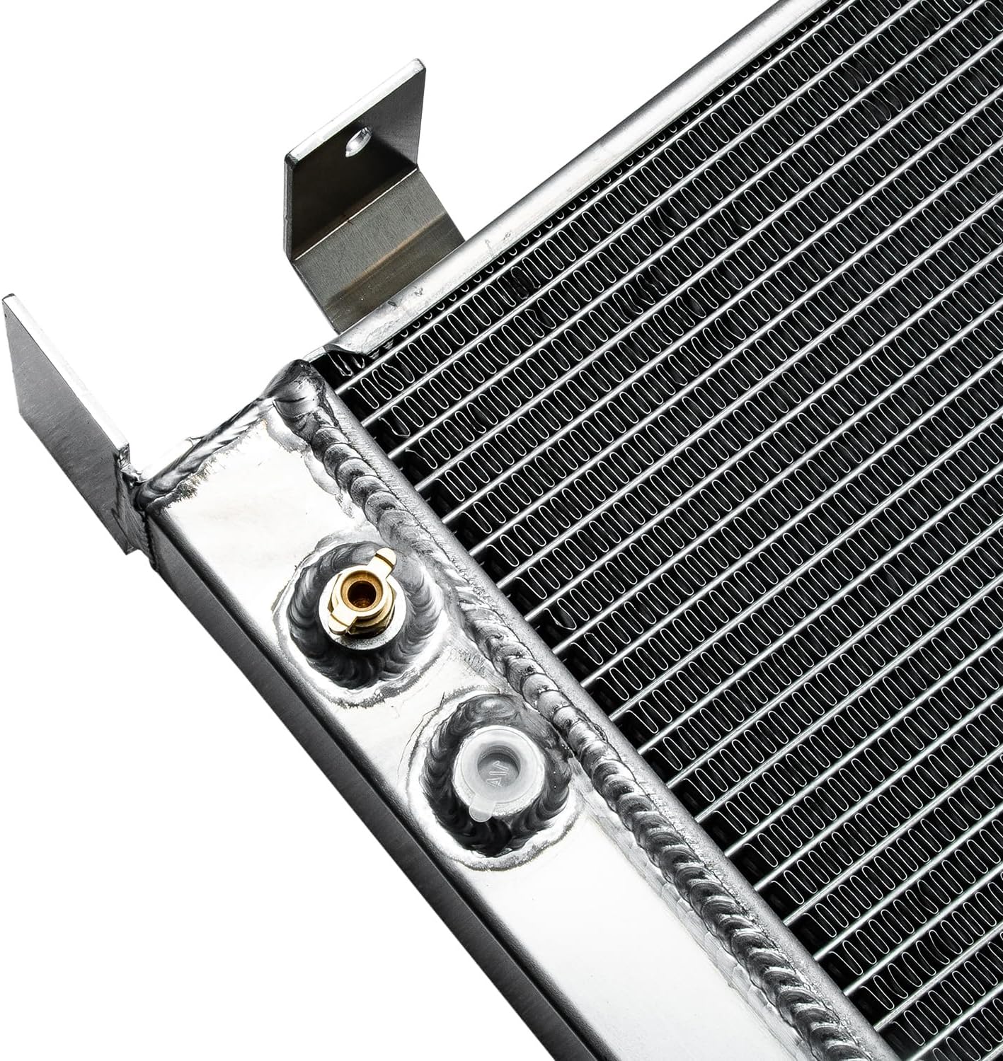 CC2829CH Full Aluminum Radiator Compatible With 1928 1929 28 29 Ford Model A Chevy Engine Configuration 3.3L L4, 3 Row Core Cooling Radiators