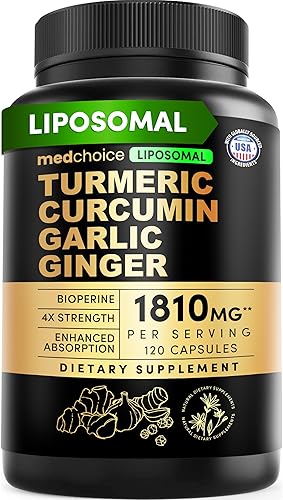 Miniatura 8 de Curcumina de cúrcuma 4 en 1 con bioperina 2360 mg 120 ct  95 de curcuminoides raíz de jengibre píldoras de ajo pimienta negra  Anti inflamatorio