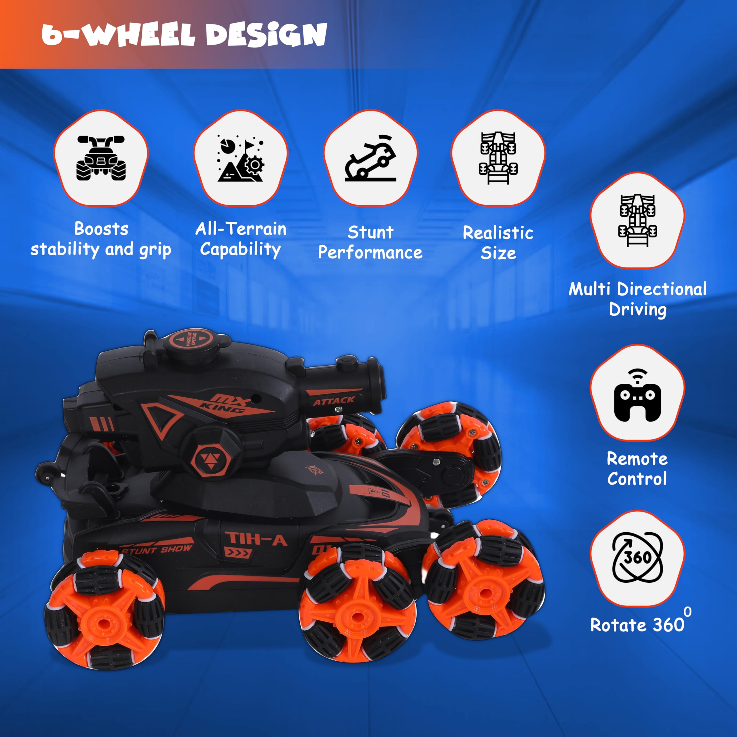 Funfy- Climbing Racing RC Car, Multicolore, Boys, FYRCWBC01