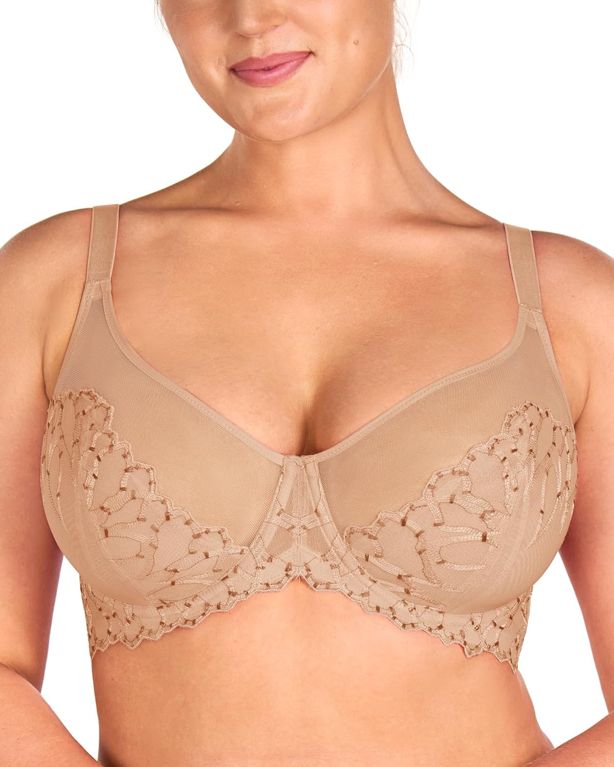 HSIA Minimizer Bras for Women, Full Coverage Embroidered Bras Plus Size Bra for Heavy Breasts Unlined Bra with Underwire