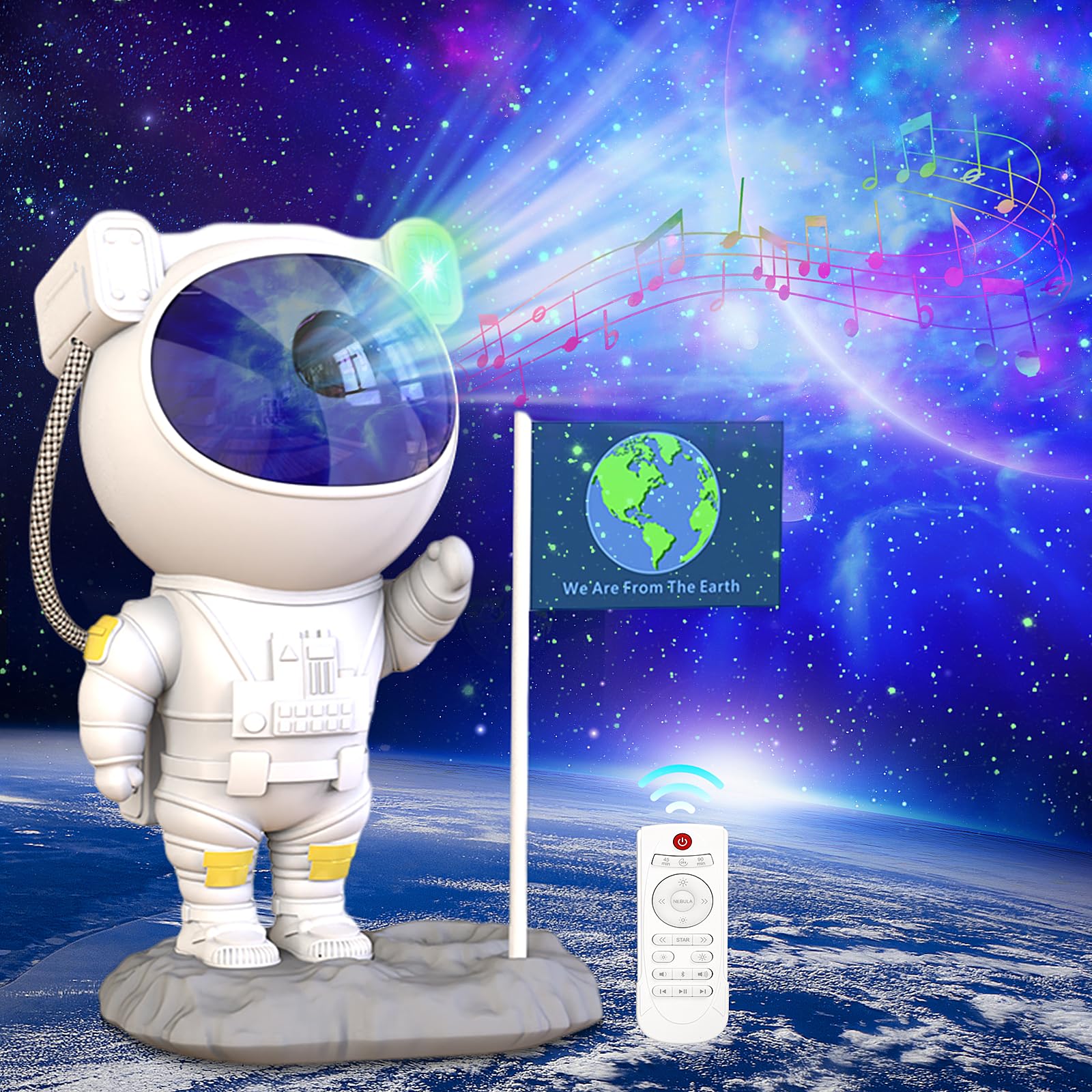 Proiettore Galassia 5K HD Con 3 Diapositive In Vetro – Luce Notturna Cielo Stellato Planetaria, Rotazione 360° Silenziosa, Timer – Per Camera Bambini E Adulti