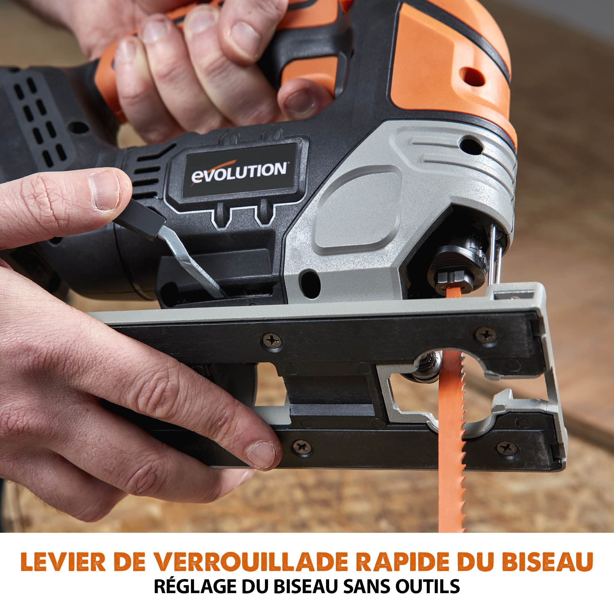 Evolution Scie sauteuse sans fil R90JGS-Li Evolution Power Tools. Comprend 5 lames polyvalentes