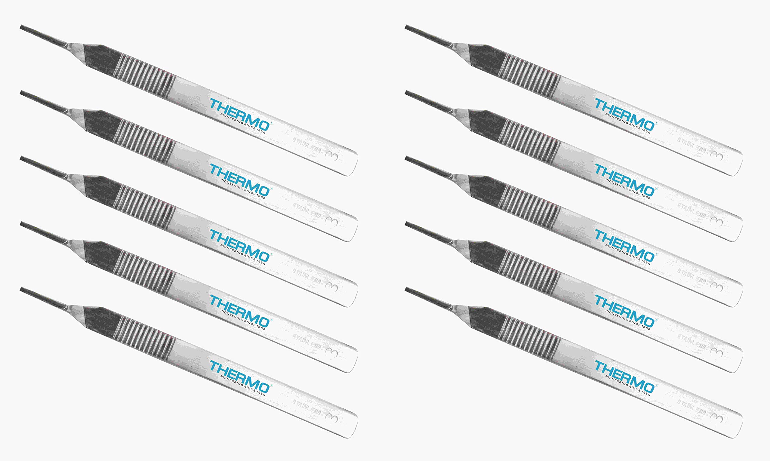 THERMO - Scalpel/Surgical Blade Handles (No.3) Made of Stainless Steel - Made in Bharat (10 Pieces Handles only) (B07KZZZ222) Amazon Price History, Amazon Price Tracker