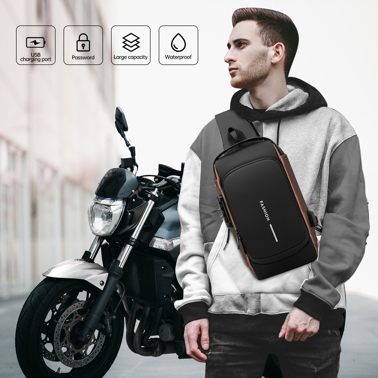 Sac à Bandoulière Mode Avec Cadenas – Style Fashion, D'occasion
