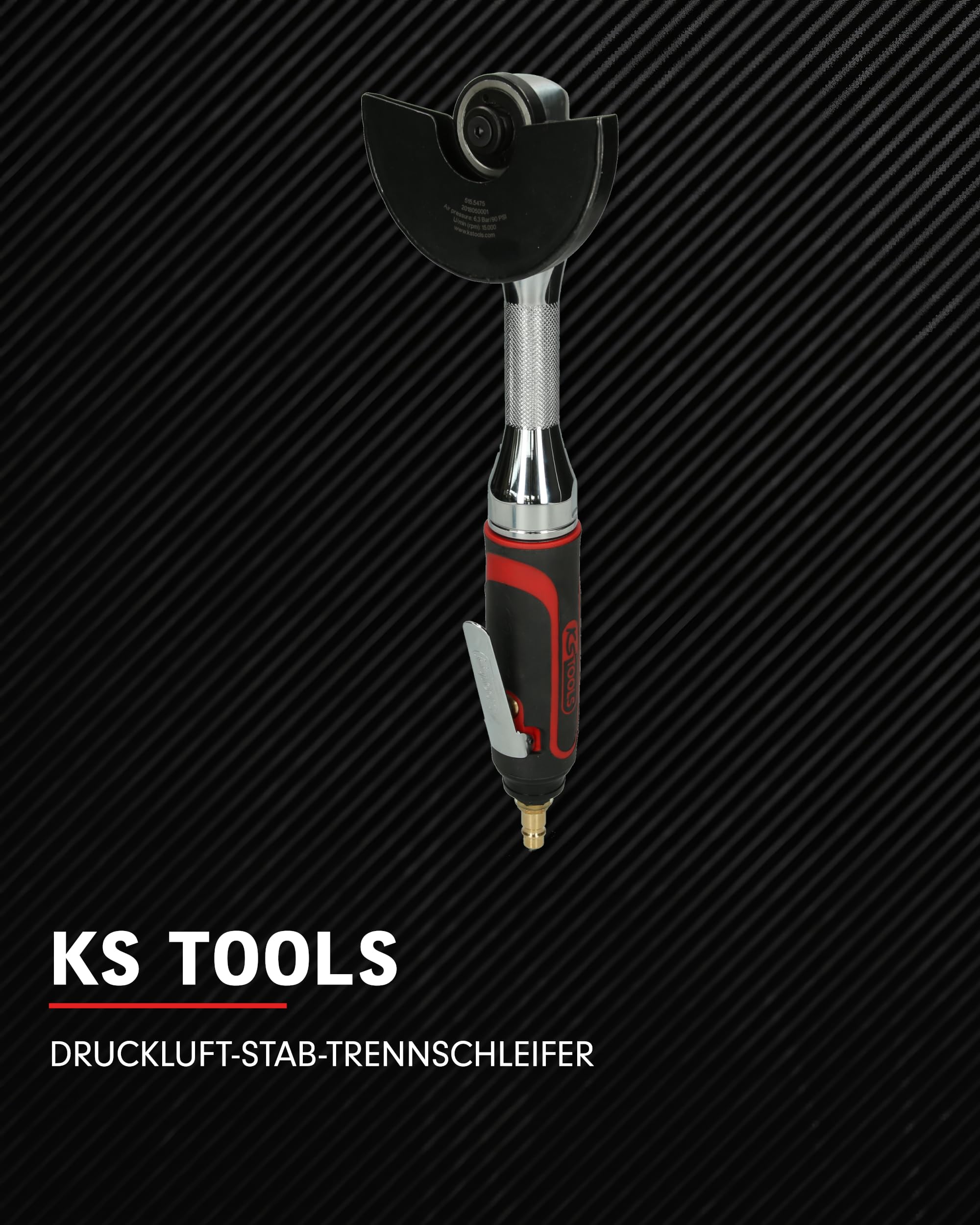 KS Tools 515.5475 3/8" Recortadora de uña vibratoria de aire comprimido, 15.000rpm