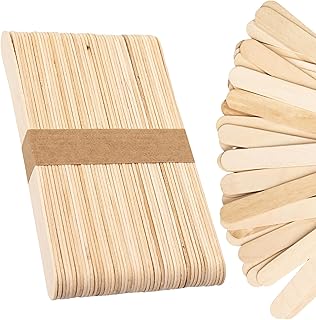 Curacoro Waxing Spatula Sticks 50 Pcs – Natural Birch Wood for Eyebrow, Lip, Nose & Body Hair Removal – Esthetician Supplies for Spa & Home Use (Medium Size)