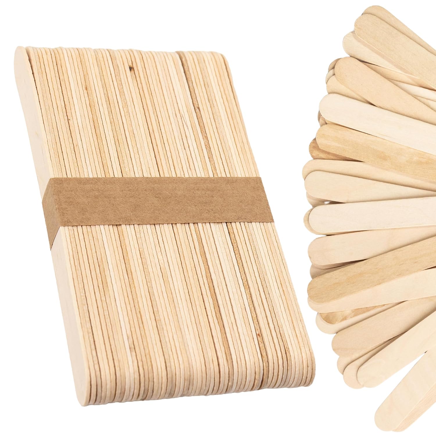Curacoro Waxing Spatula Sticks – Natural Birch Wood for Hair Removal