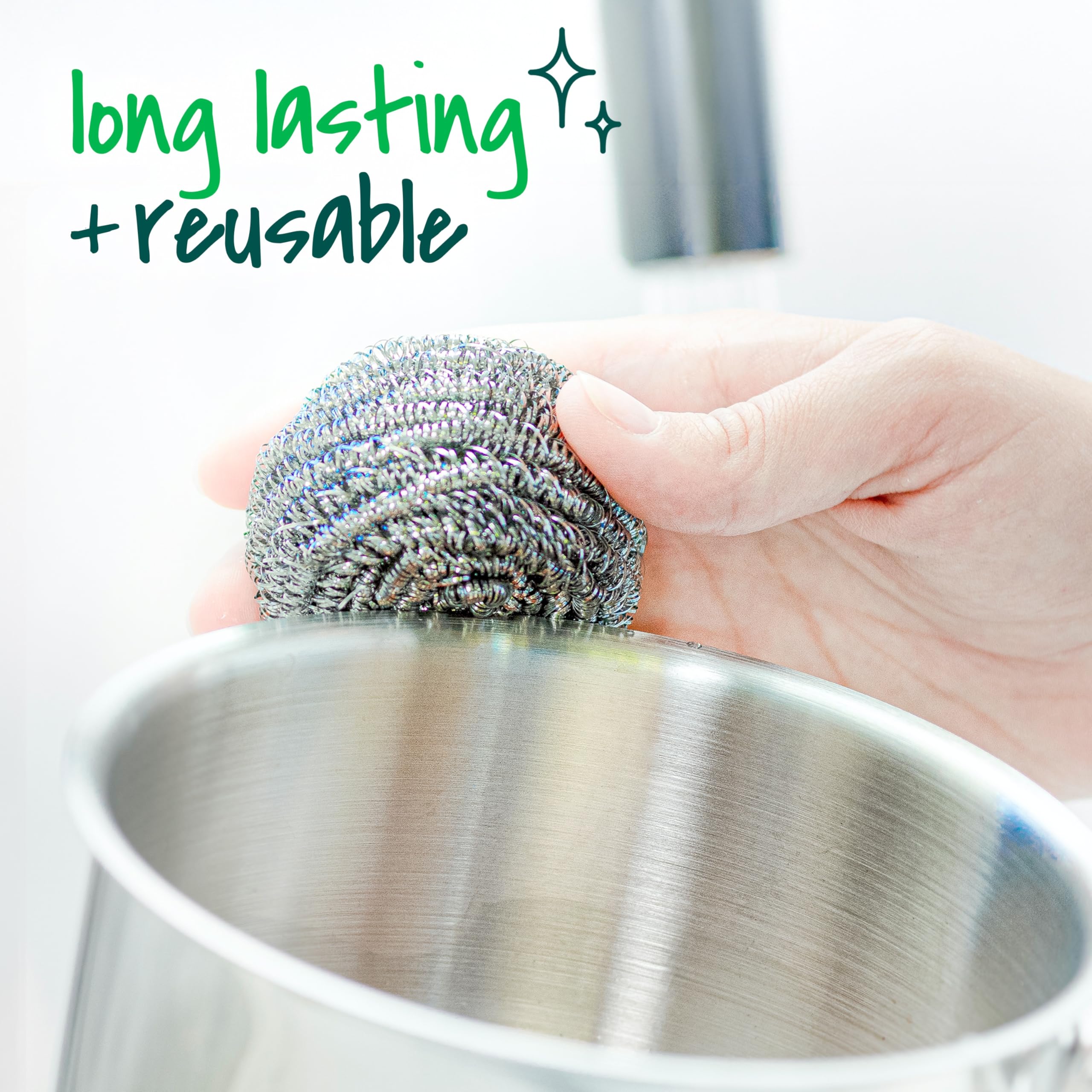 3 Pack Stainless Steel Scrubbers F528818