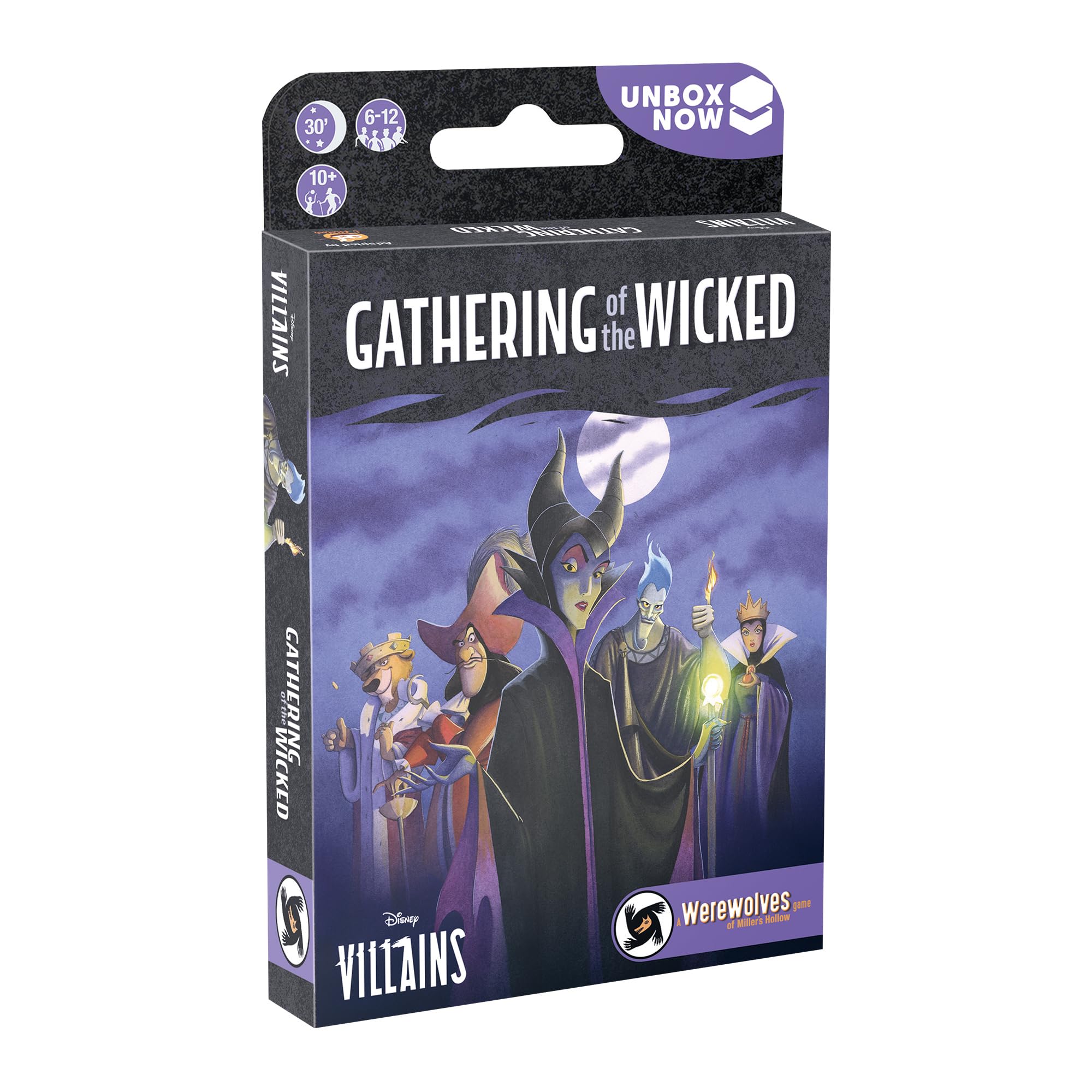 Gathering of the Wicked Party Game - Disney Villains Unleashed in a Dark Twist on Classic Werewolves! Deduction Game for Kids and Adults, Ages 10+, 8-18 Players, 30 Min Playtime, Made by Zygomatic