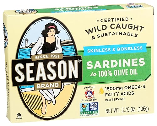 Miniatura 5 de Season Brand Sardinas sin piel y sin hueso en aceite de oliva, 3.75 oz