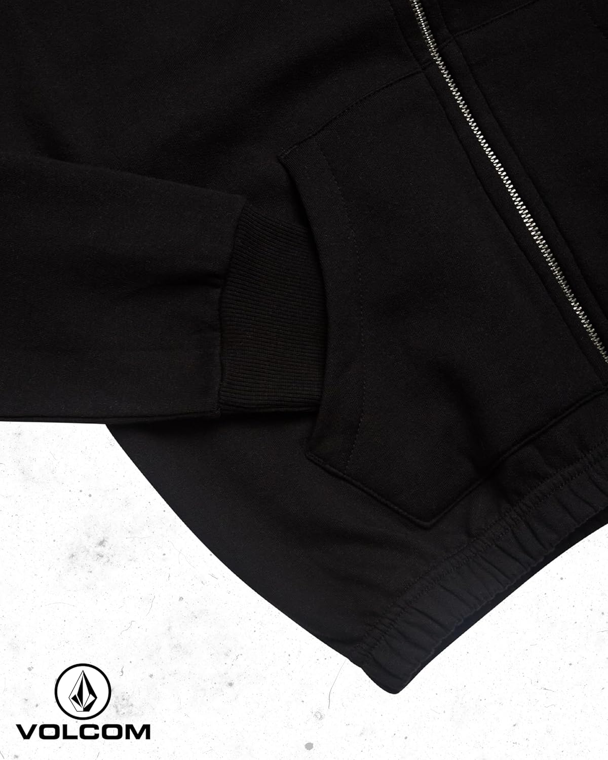 Volcom Girls Zip Up Hoodie - Cozy Fleece Zip Up Graphic Hooded Sweatshirt for Girls with Kangaroo Pockets and Ribbed Cuffs - Image 6